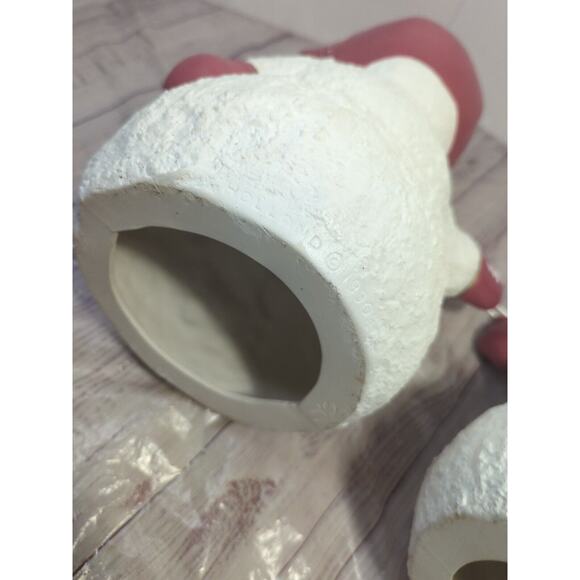 Vintage Large 1990 Holland Ceramic Hand Painted Glitter Snowman Couple 15” - Picture 11 of 12